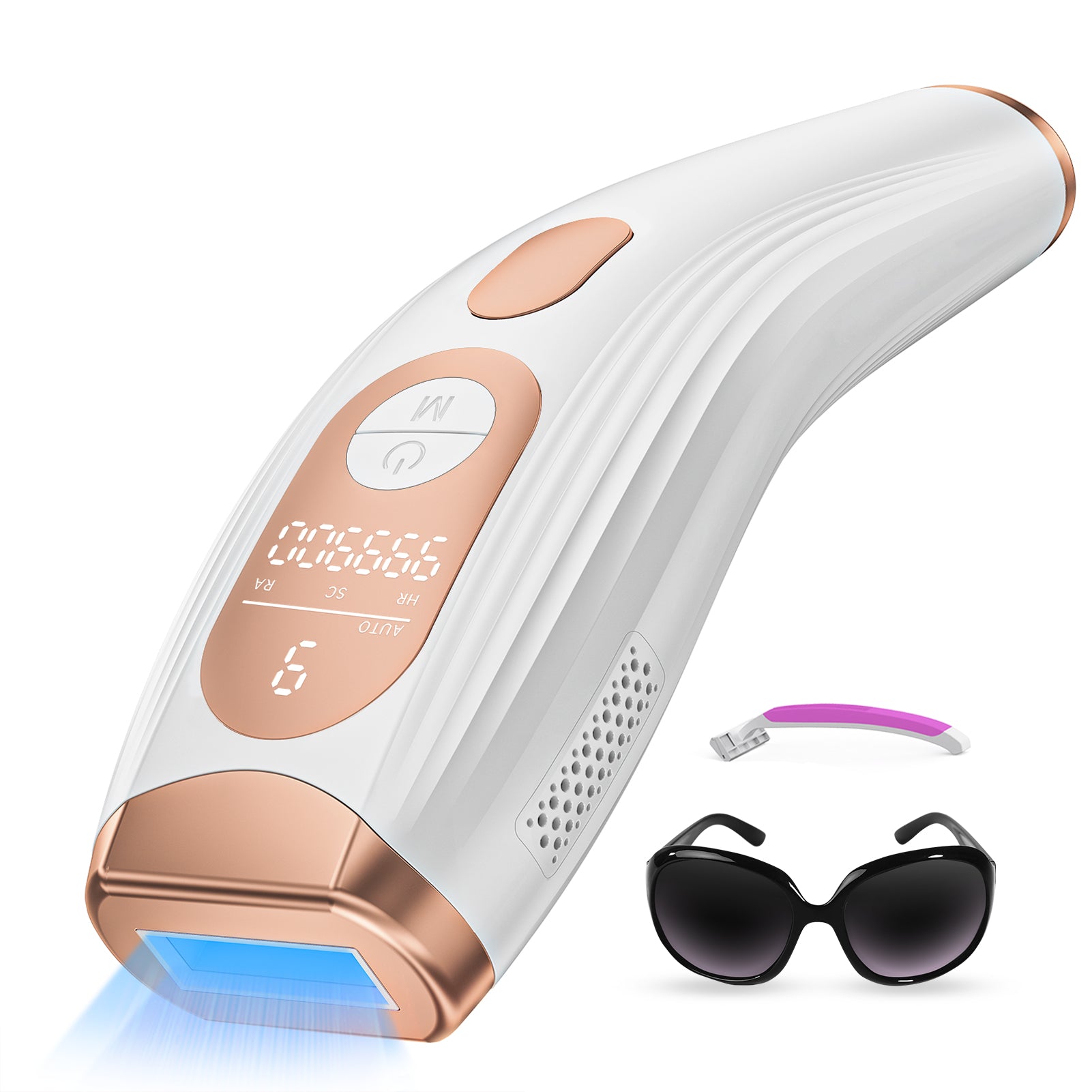 3 in 1 IPL Geräte Haarentfernung Laser, 600NM Effizient Laser Haarentfernung 9 Energiestufen 999.900 Lichtimpulse Hause Epilierer für Männer, Frauen, Gesicht, Achseln, Beine und Körper Visione